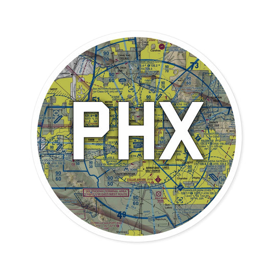 PHX Round Sticker | Phoenix Sky Harbor International Airport Sticker