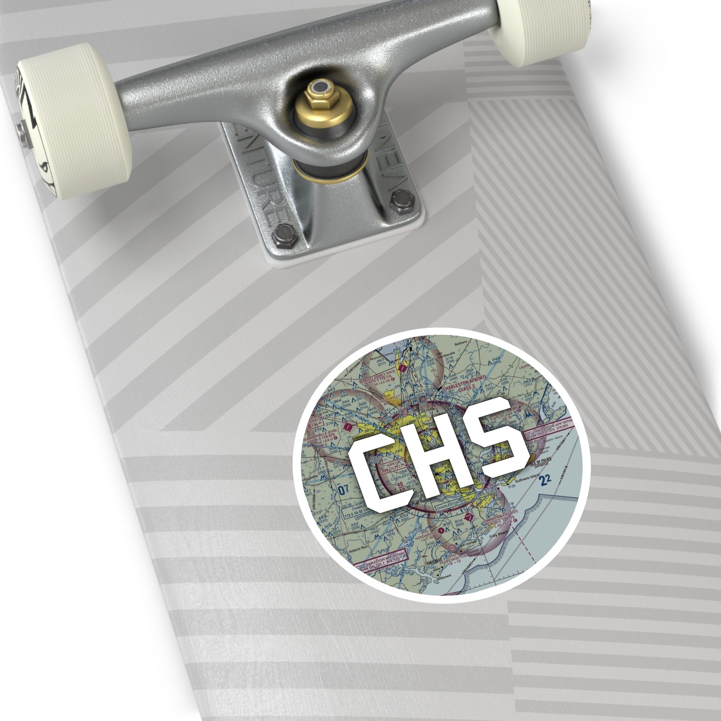 CHS Round Sticker | Charleston AFB/International Airport Sticker