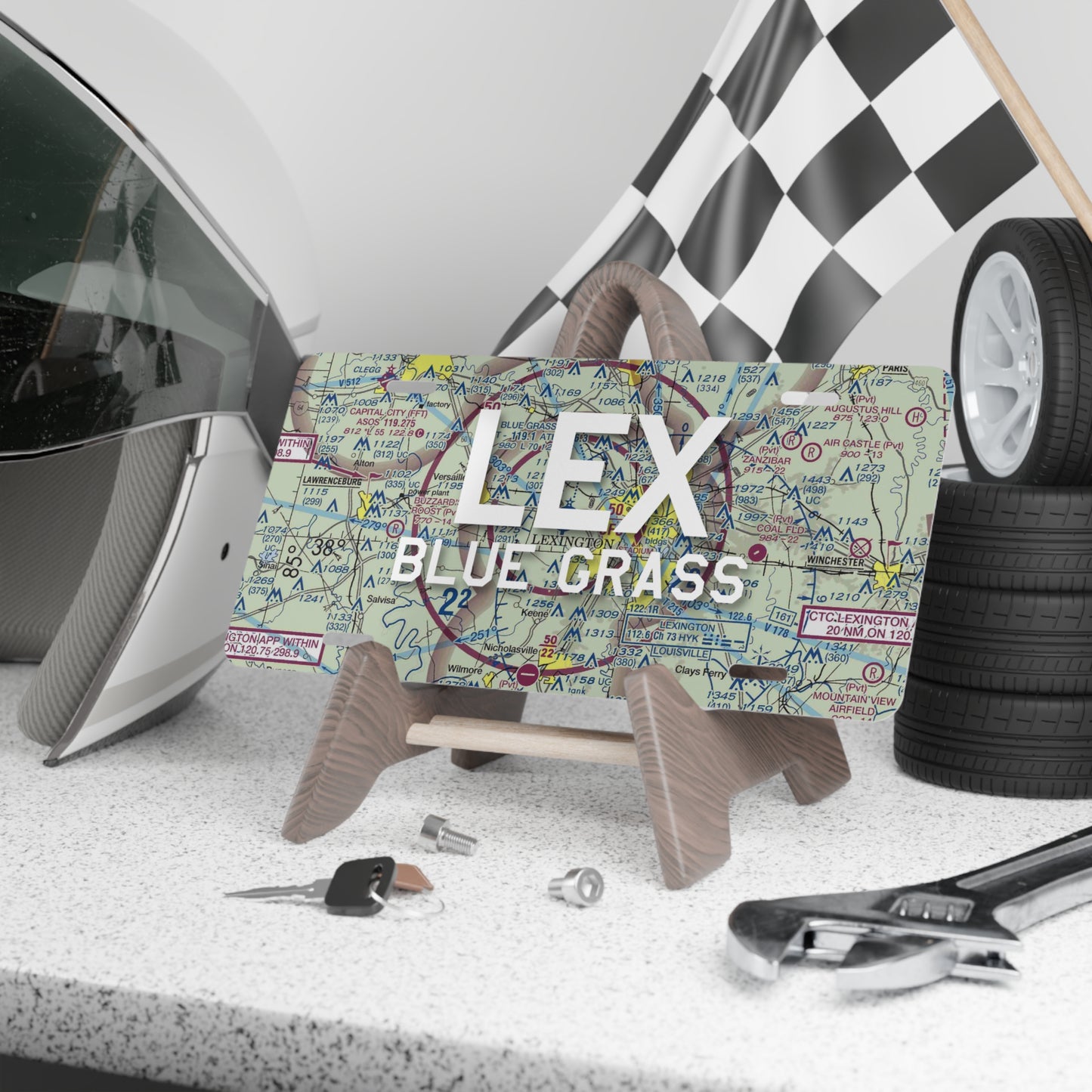 LEX Vanity Plate | Blue Grass Airport Vanity Plate