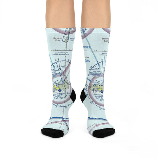 ACK Cushioned Crew Socks | Nantucket Meml Airport Socks