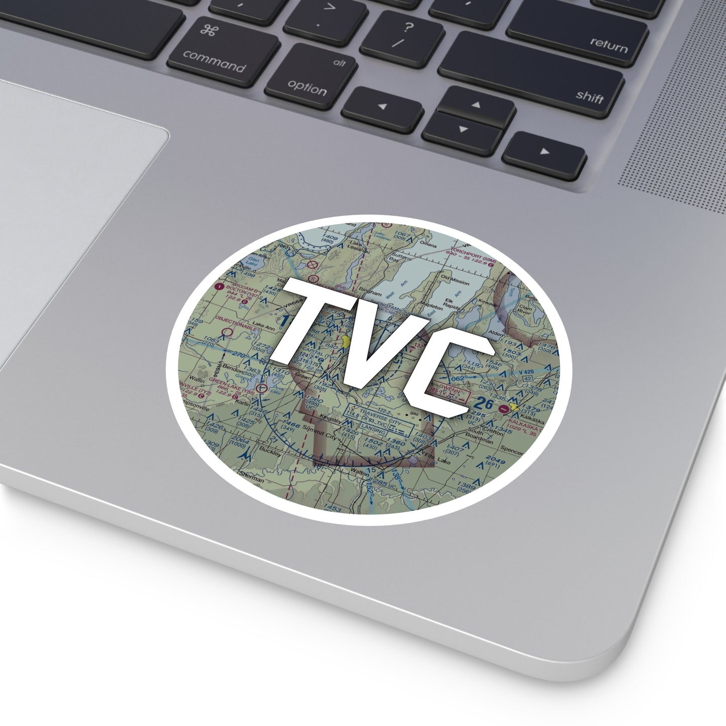 TVC Round Sticker | Cherry Capital Airport Sticker