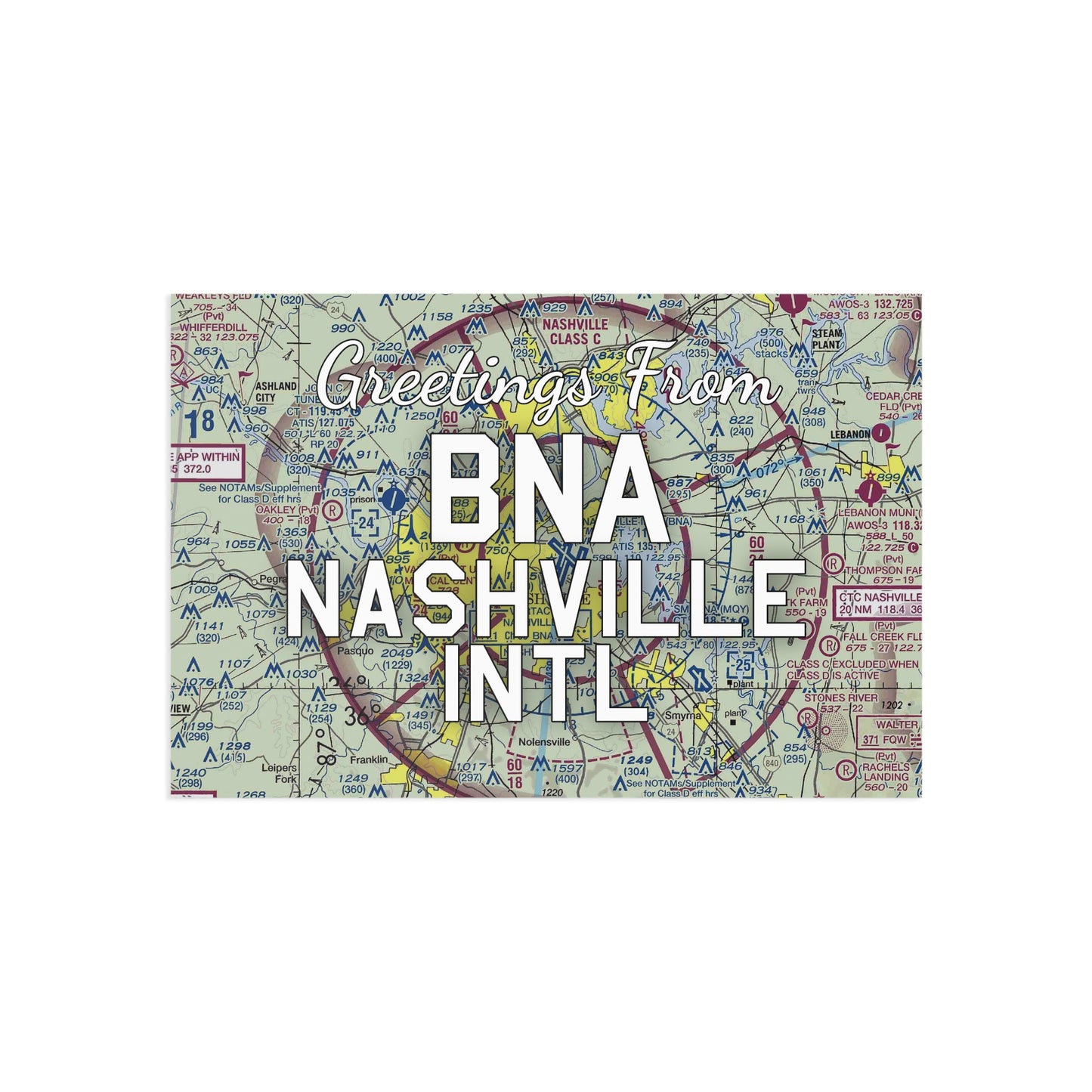 BNA Postcard | Nashville International Airport Card