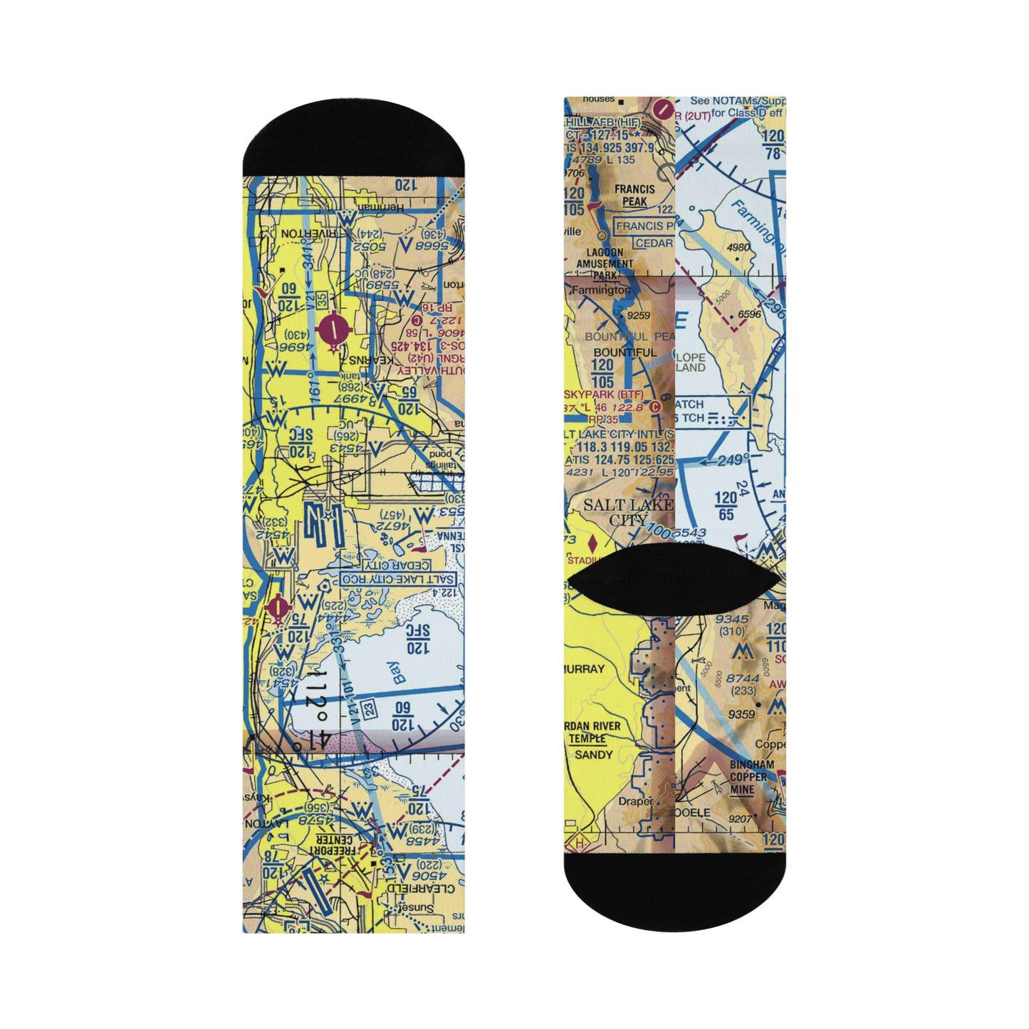 SLC Cushioned Crew Socks | Salt Lake City International Airport Socks