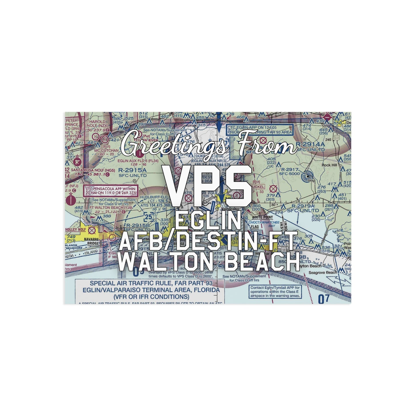 VPS Postcard | Eglin AFB/Destin-Ft Walton Beach Airport Card
