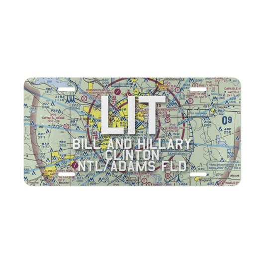 LIT Vanity Plate | Bill and Hillary Clinton National/Adams Field Airport Vanity Plate