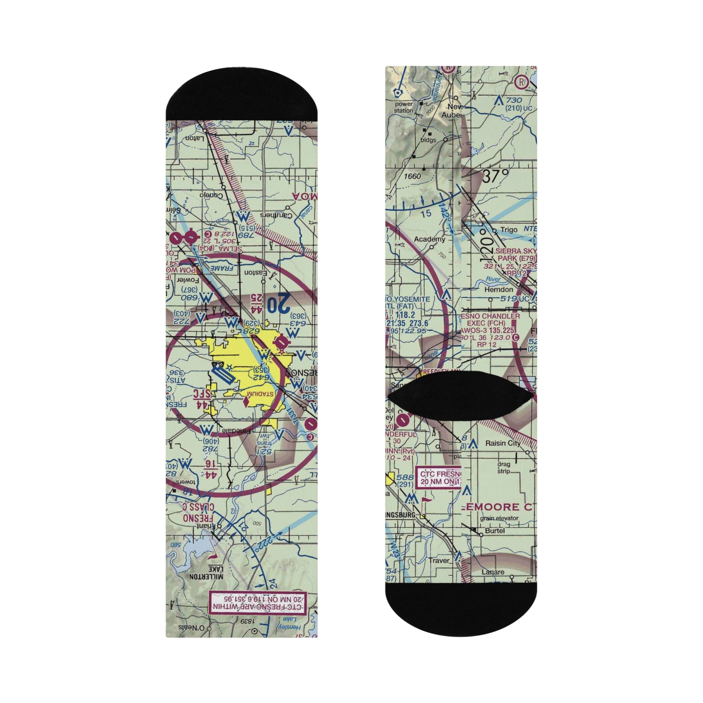 FAT Cushioned Crew Socks | Fresno Yosemite International Airport Socks