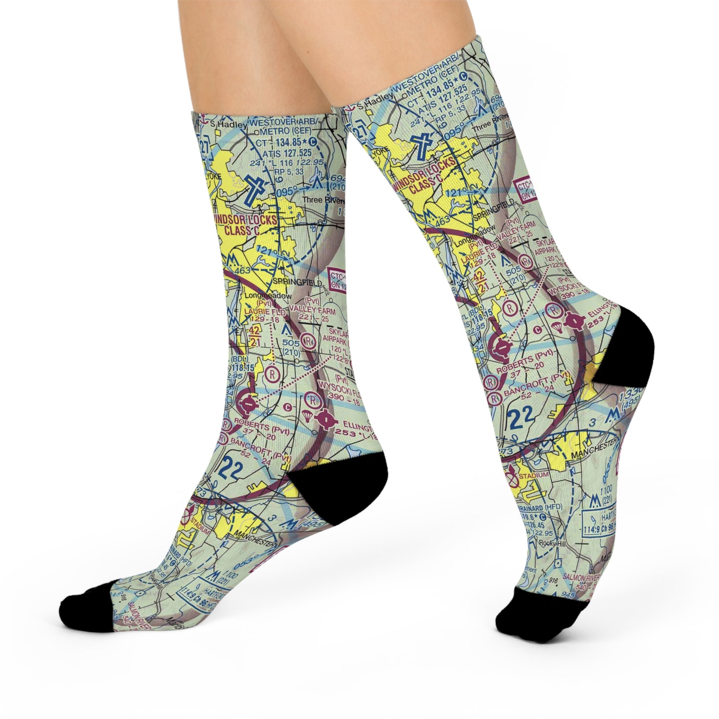 BDL Cushioned Crew Socks | Bradley International Airport Socks