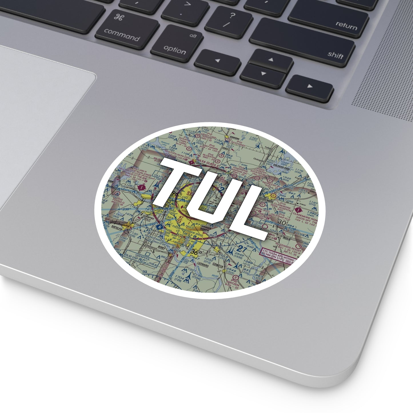 TUL Round Sticker | Tulsa International Airport Sticker