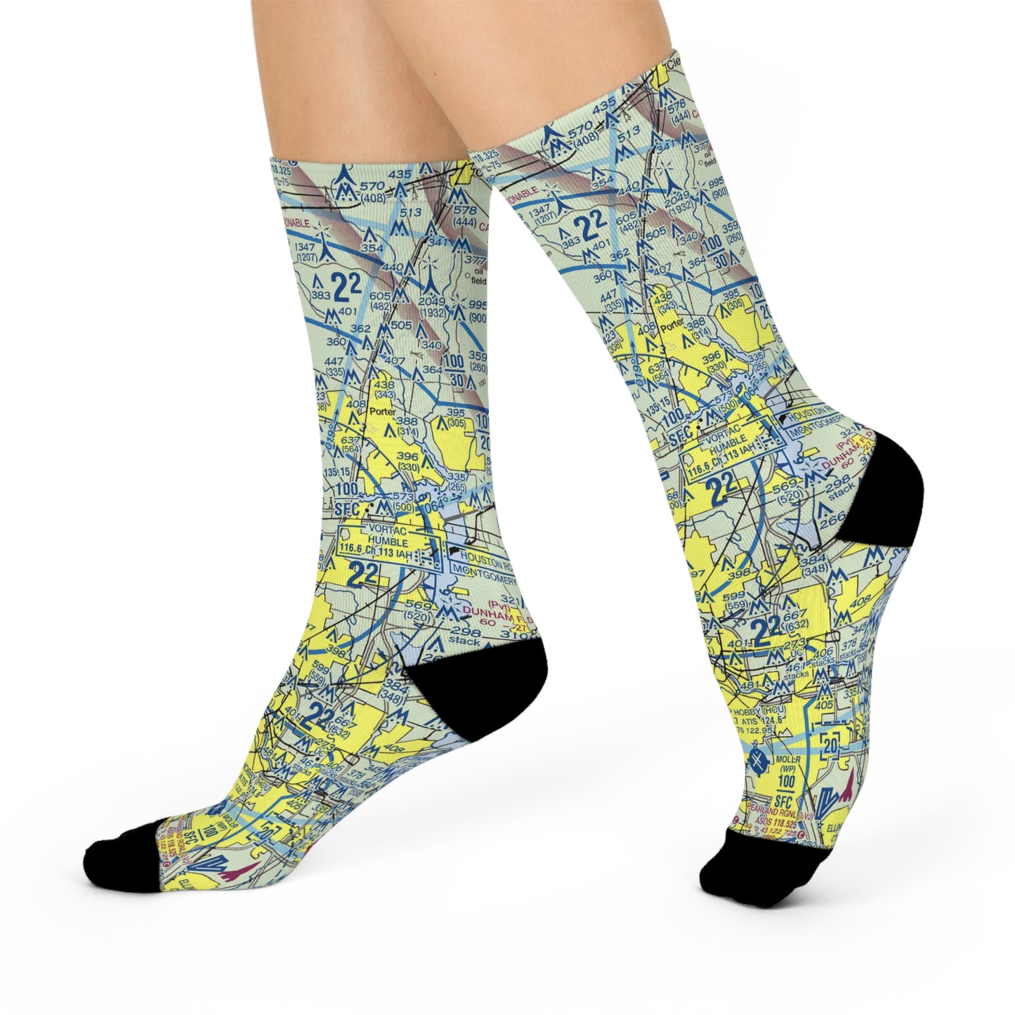 IAH Cushioned Crew Socks | George Bush Intcntl/Houston Airport Socks