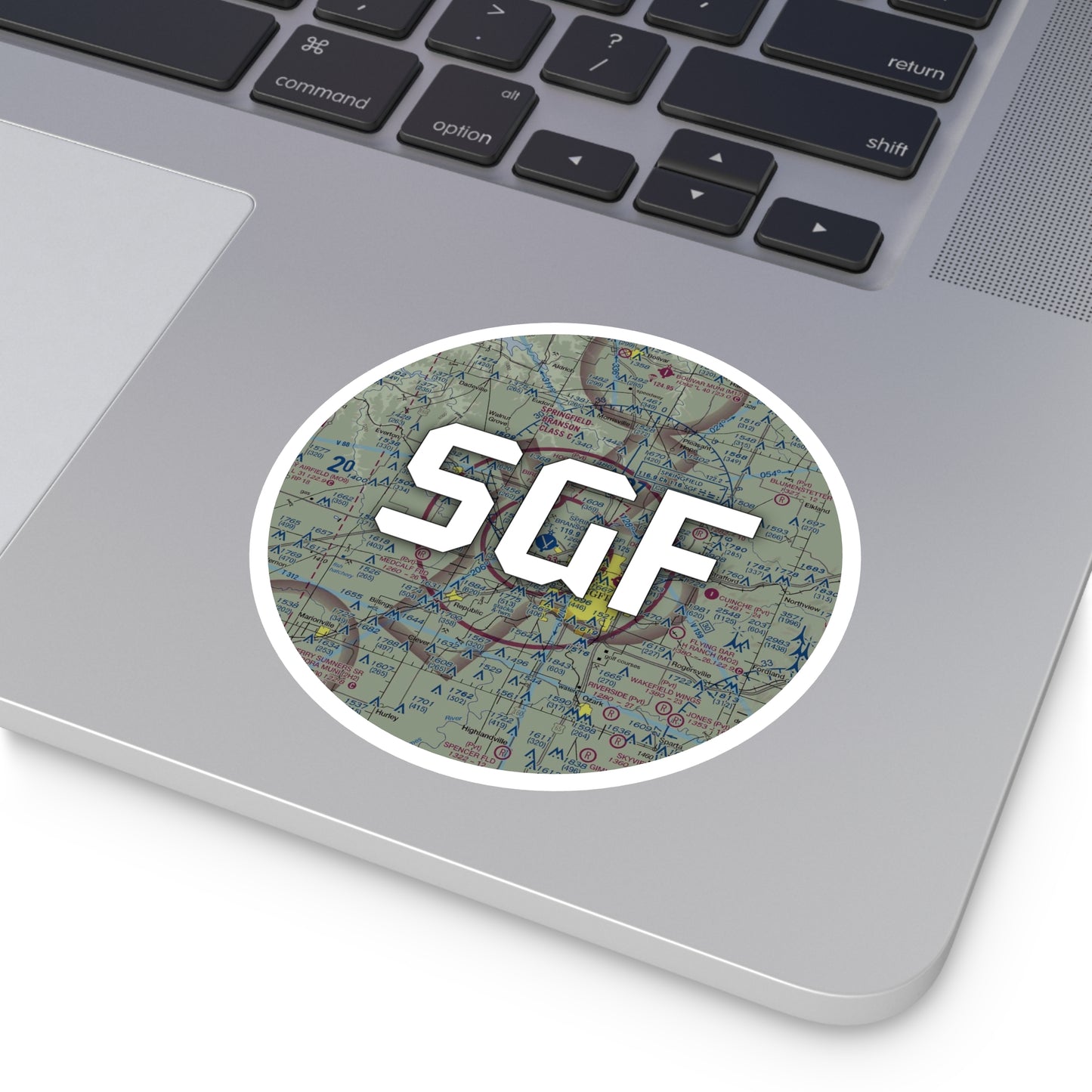 SGF Round Sticker | Springfield-Branson National Airport Sticker