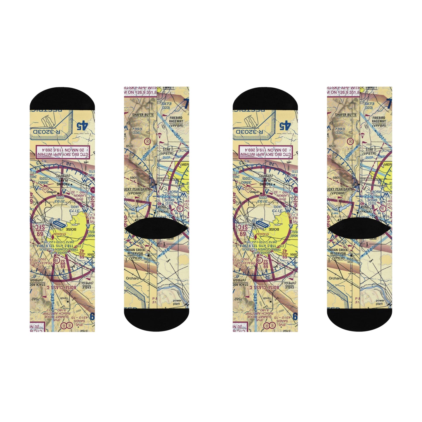 BOI Cushioned Crew Socks | Boise Air Trml/Gowen Field Airport Socks