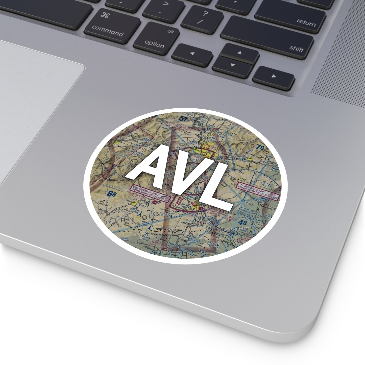 AVL Round Sticker | Asheville Regional Airport Sticker