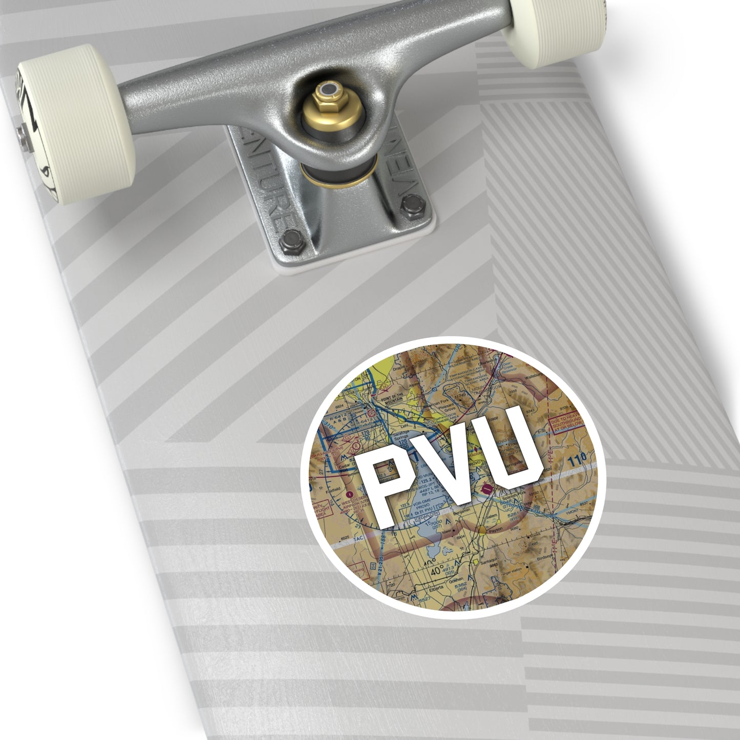 PVU Round Sticker | Provo Municipal Airport Sticker