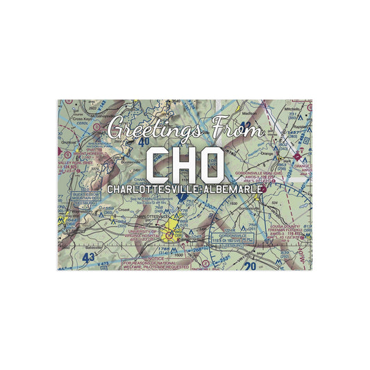 CHO Postcard | Charlottesville-Albemarle Airport Card