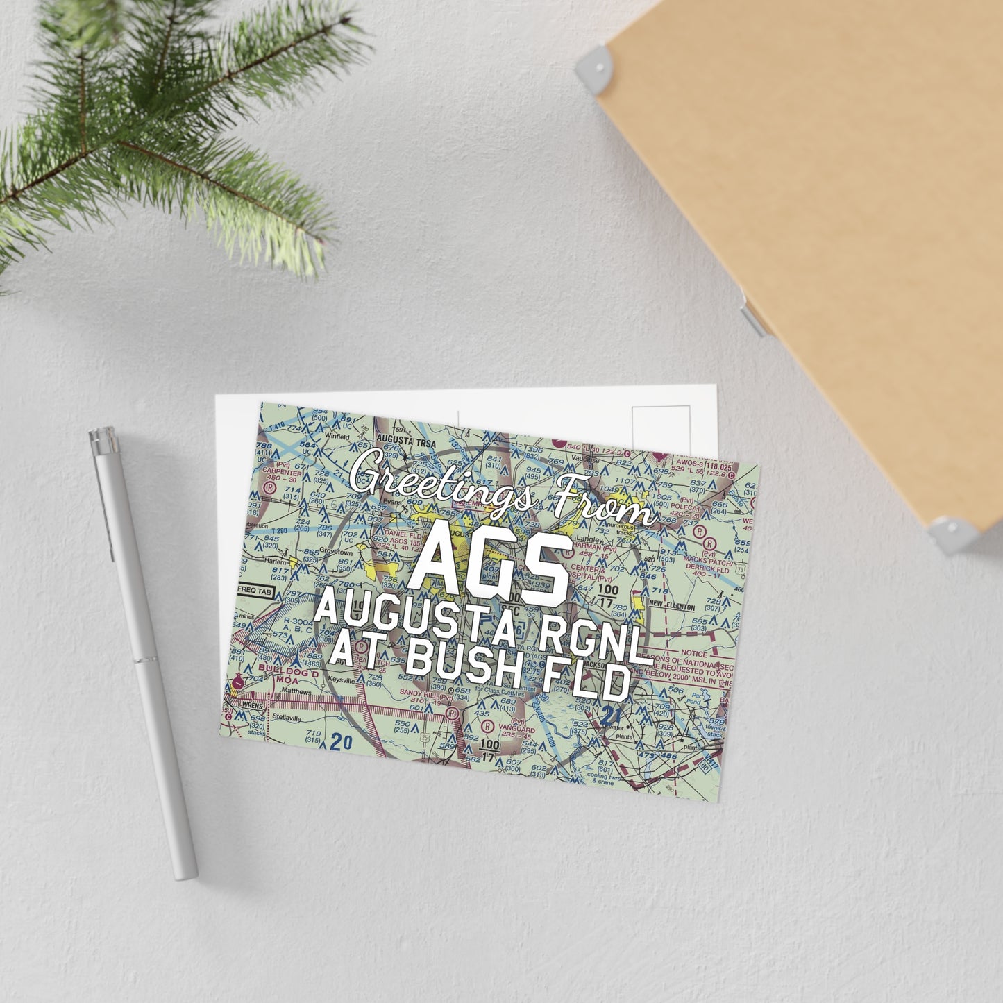 AGS Postcard | Augusta Regional At Bush Field Airport Card