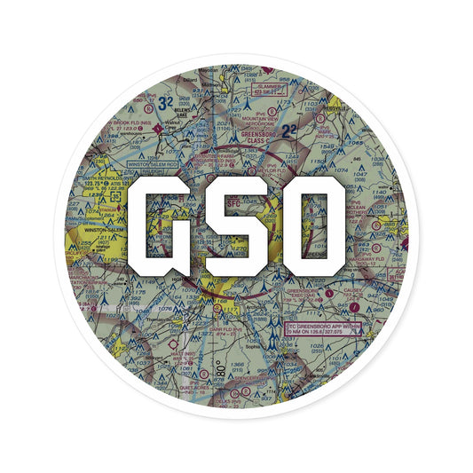 GSO Round Sticker | Piedmont Triad International Airport Sticker