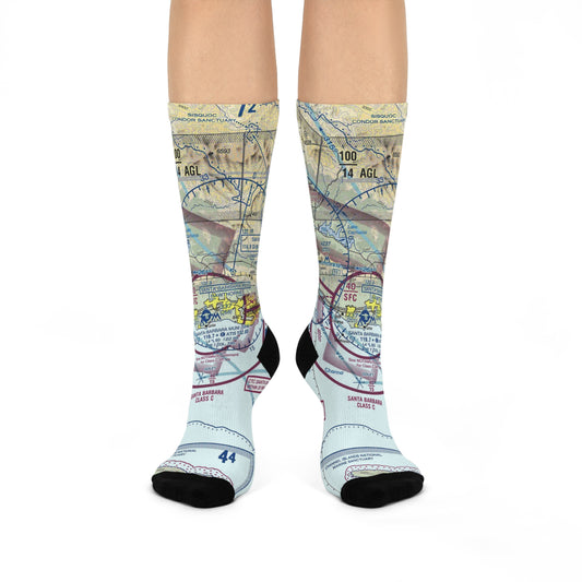 SBA Cushioned Crew Socks | Santa Barbara Municipal Airport Socks