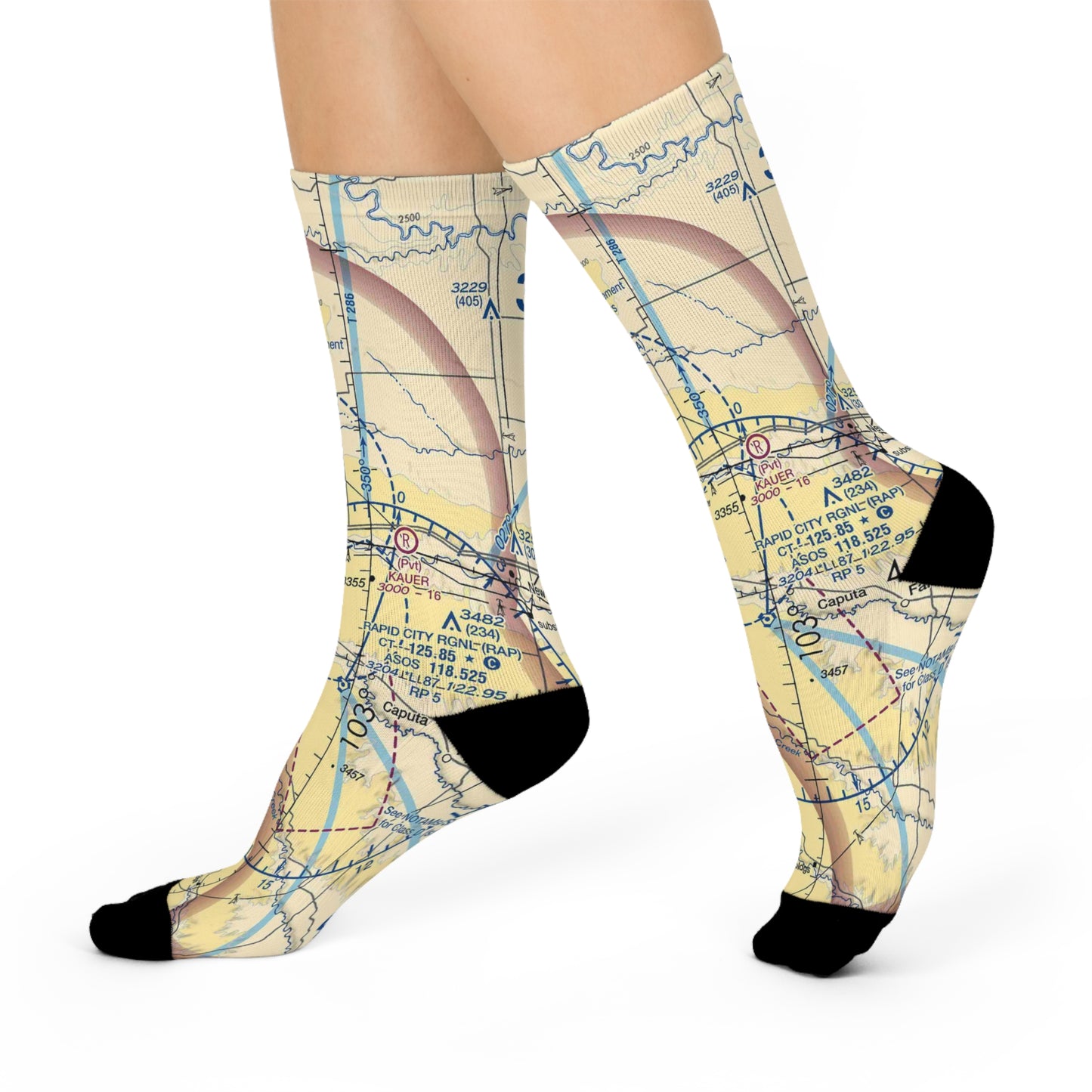 RAP Cushioned Crew Socks | Rapid City Regional Airport Socks