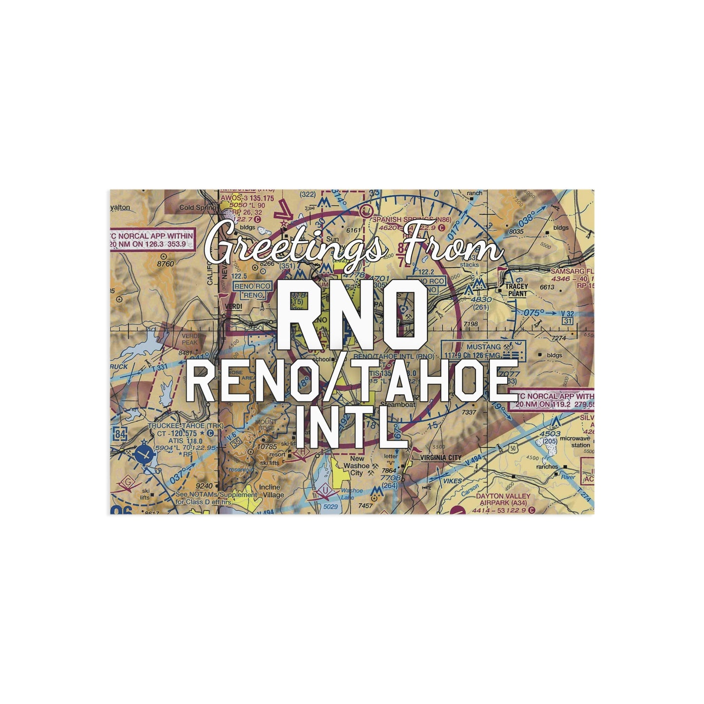 RNO Postcard | Reno/Tahoe International Airport Card