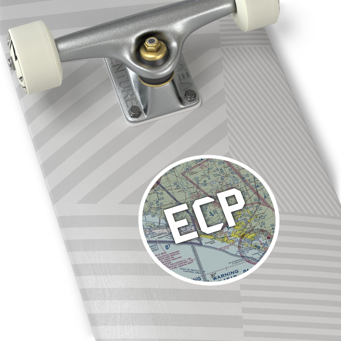 ECP Round Sticker | Northwest Florida Beaches International Airport Sticker