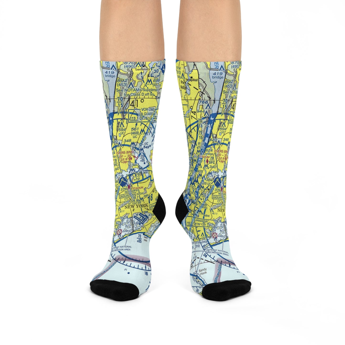 LGA Cushioned Crew Socks | Laguardia Airport Socks