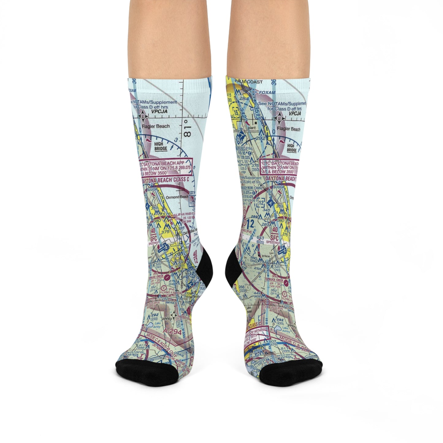 DAB Cushioned Crew Socks | Daytona Beach International Airport Socks