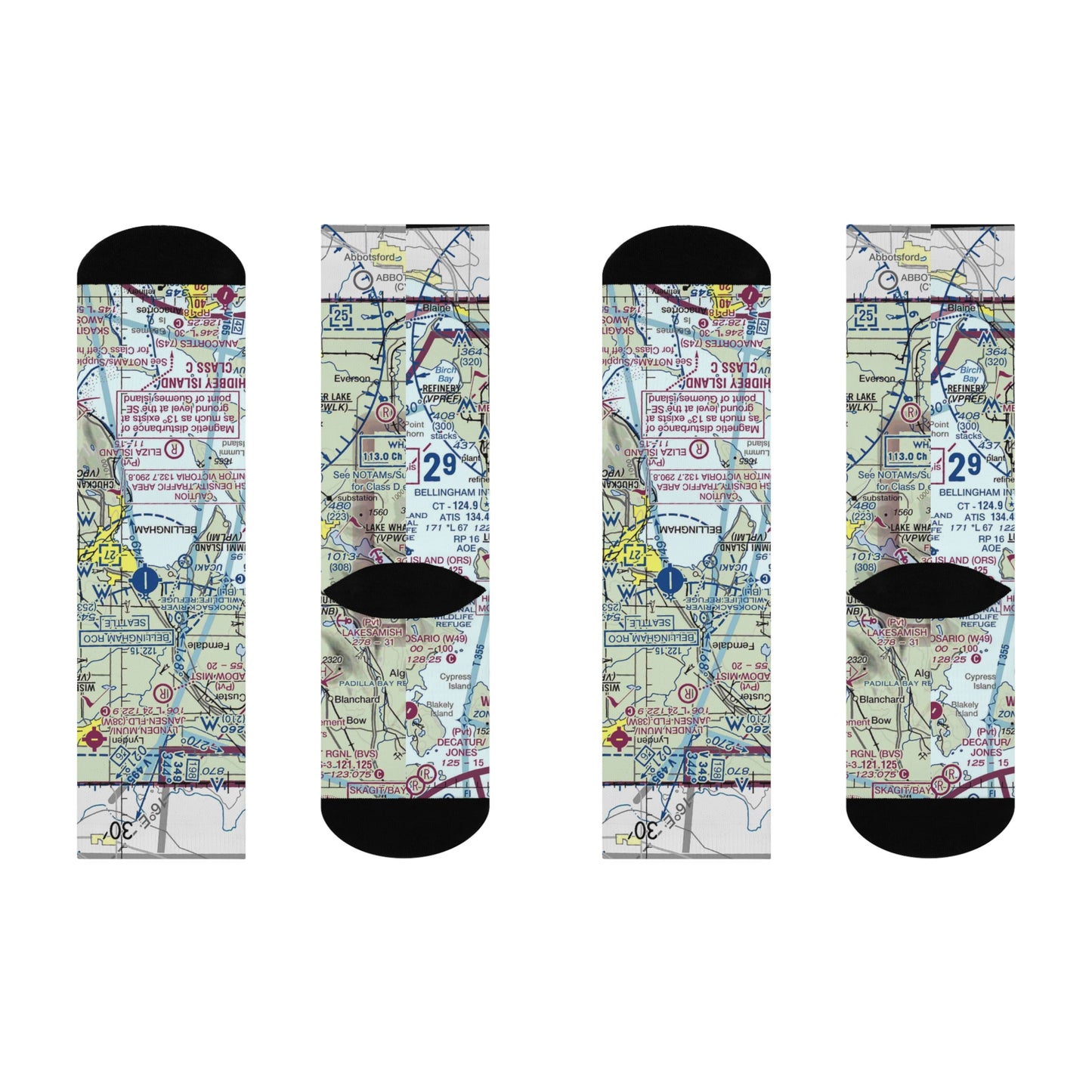 BLI Cushioned Crew Socks | Bellingham International Airport Socks