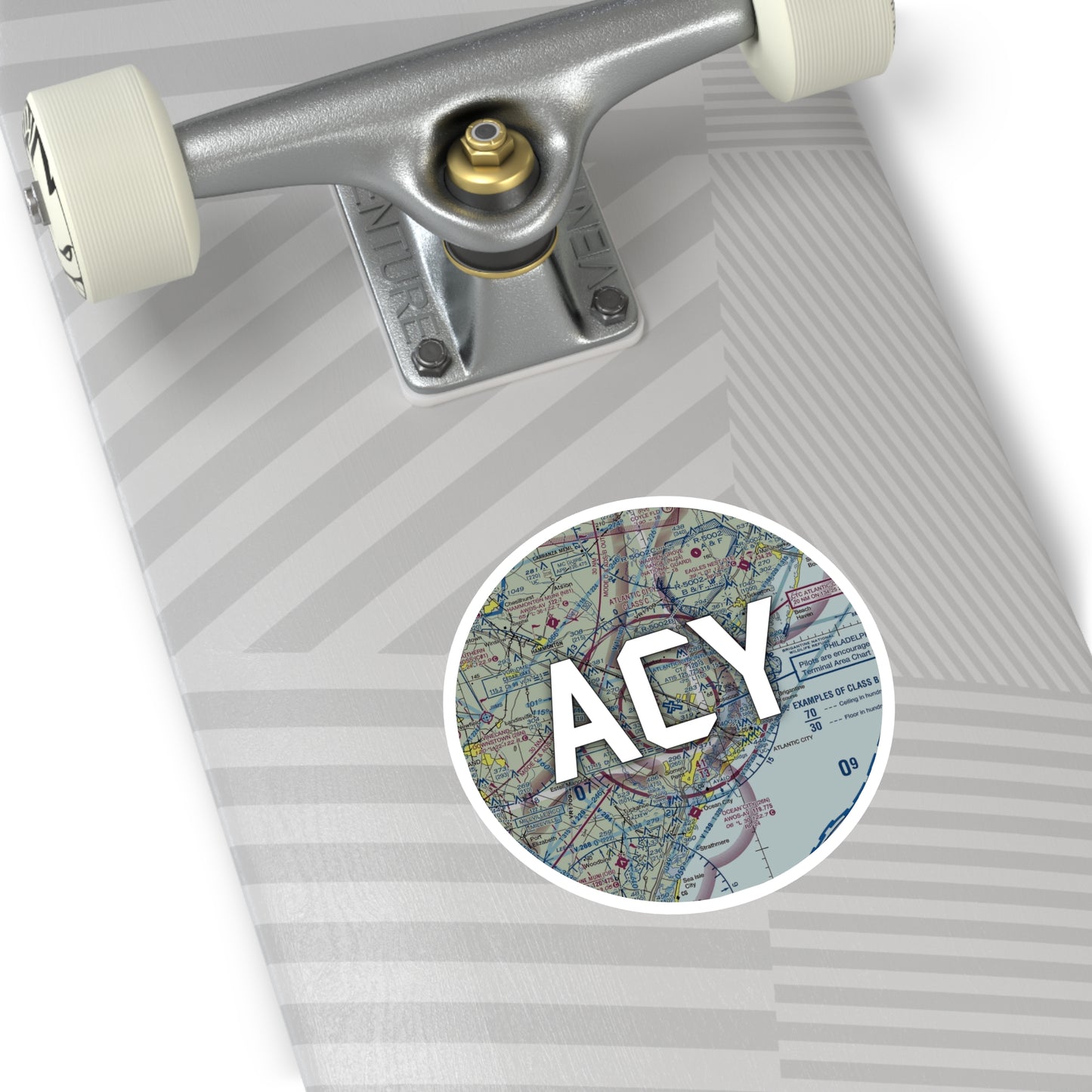 ACY Round Sticker | Atlantic City International Airport Sticker