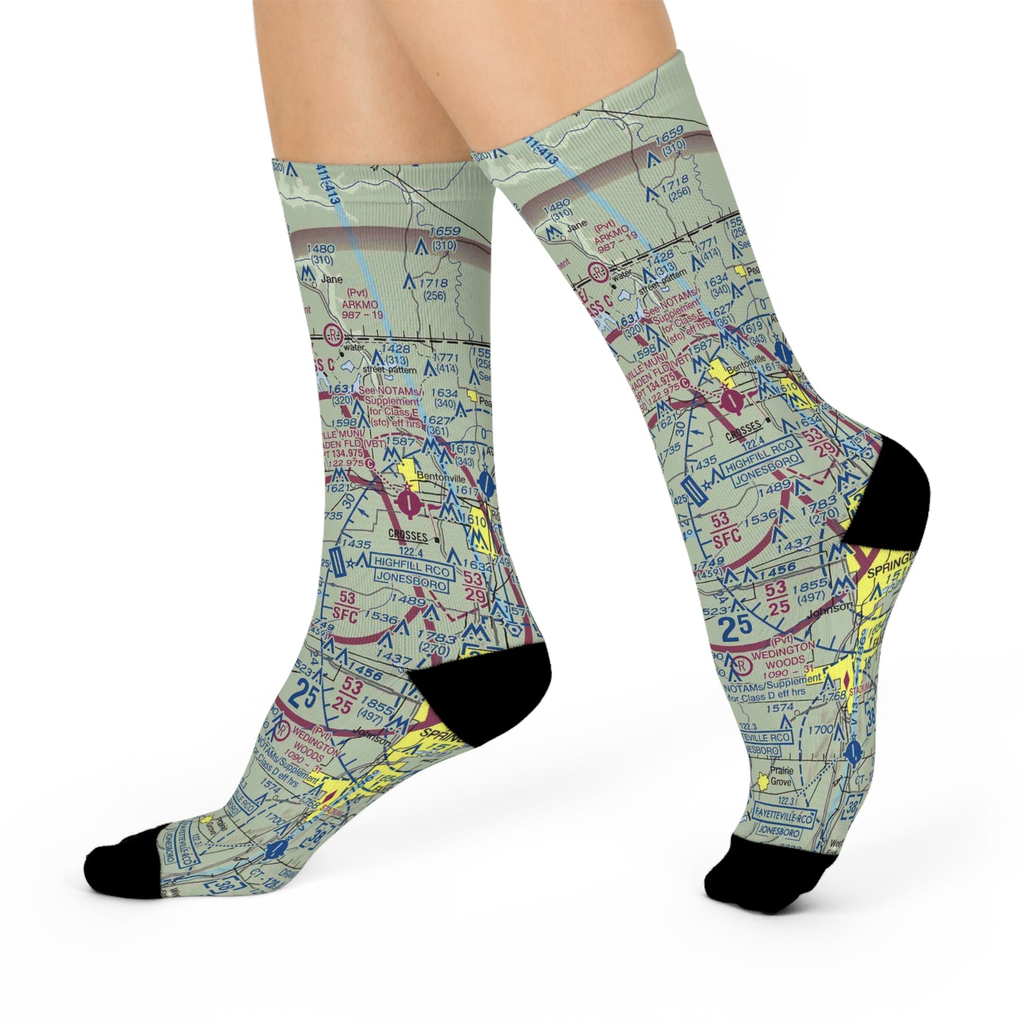 XNA Cushioned Crew Socks | Northwest Arkansas National Airport Socks