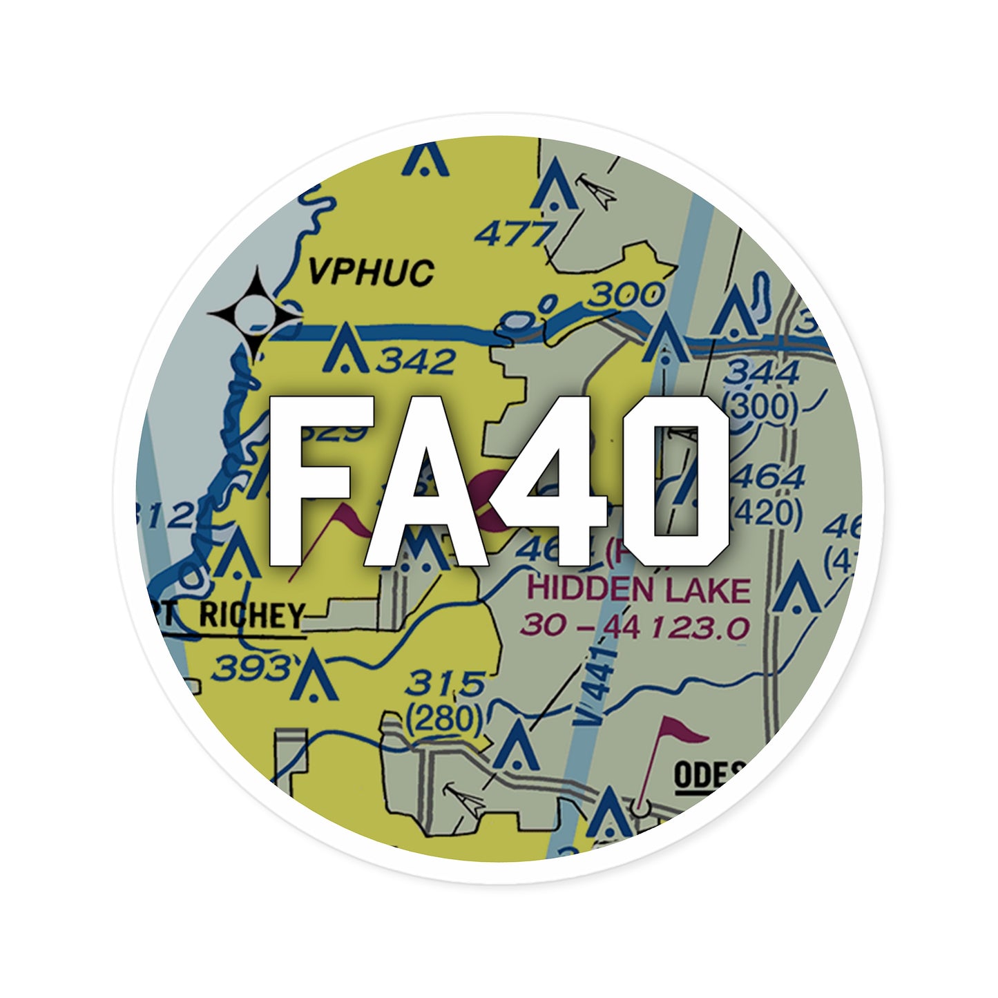 FA40 Round Sticker | Hidden Lake Sticker