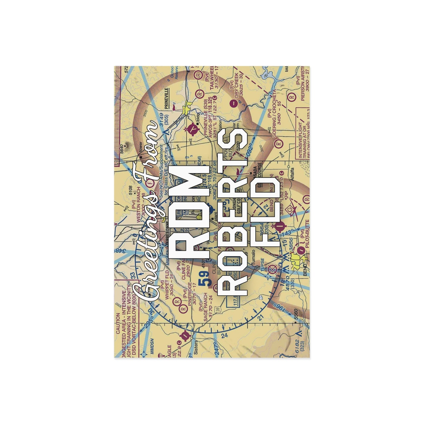 RDM Postcard | Roberts Field Airport Card