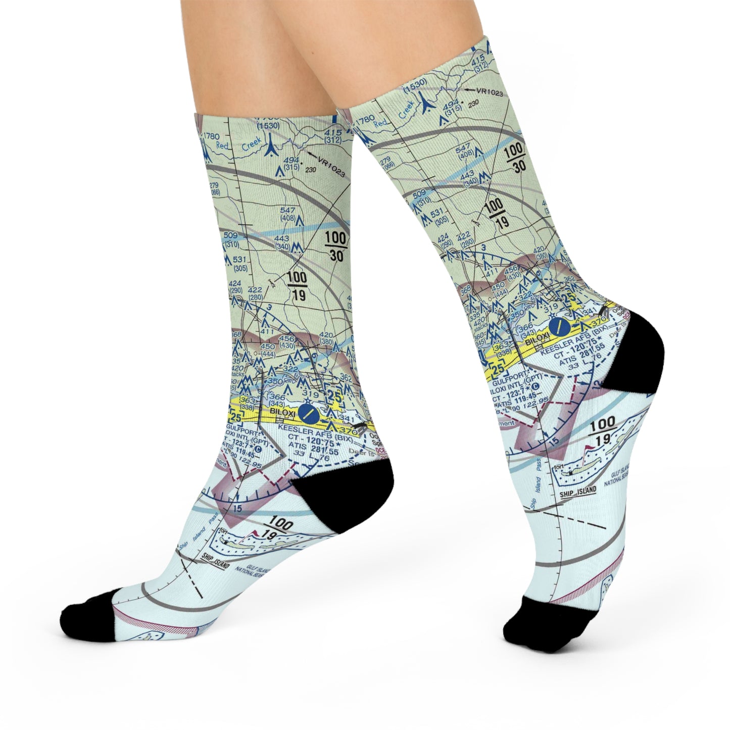 GPT Cushioned Crew Socks | Gulfport-Biloxi International Airport Socks