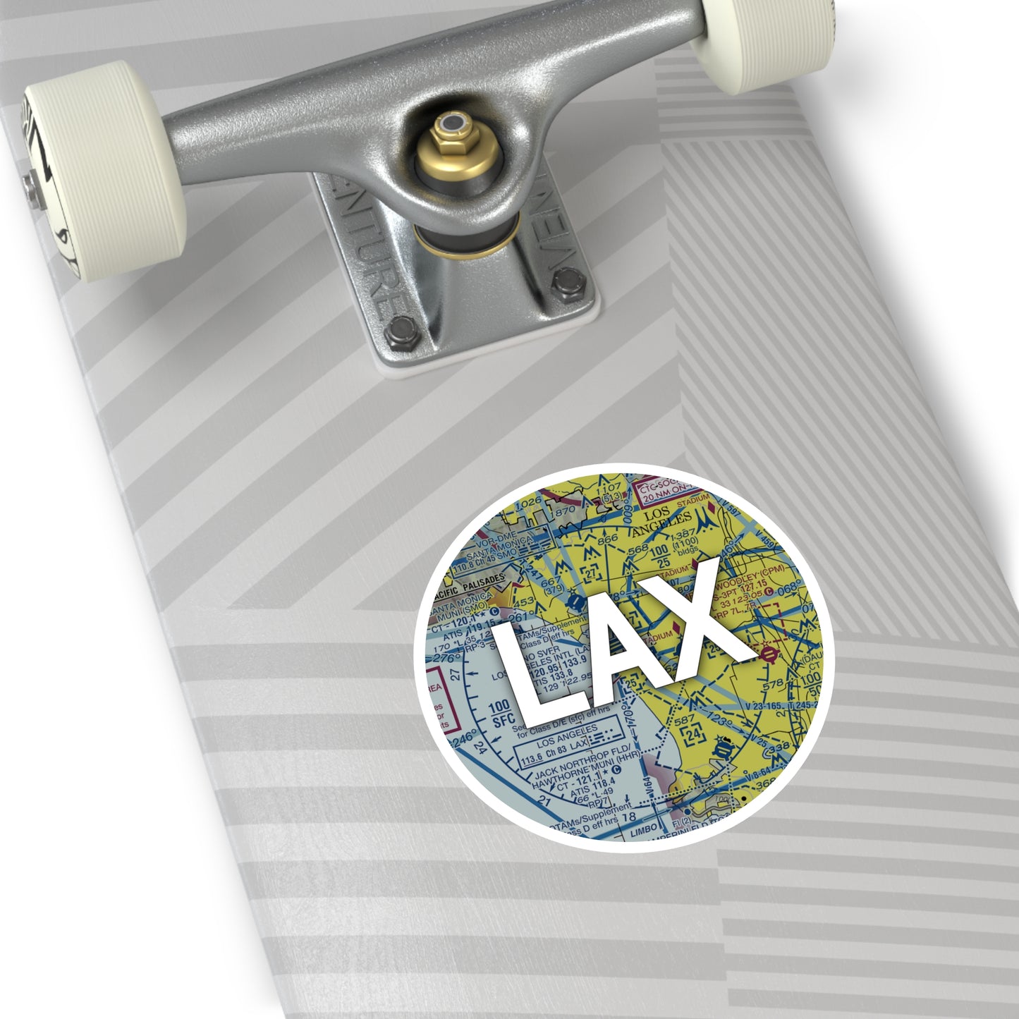 LAX Round Sticker | Los Angeles International Sticker