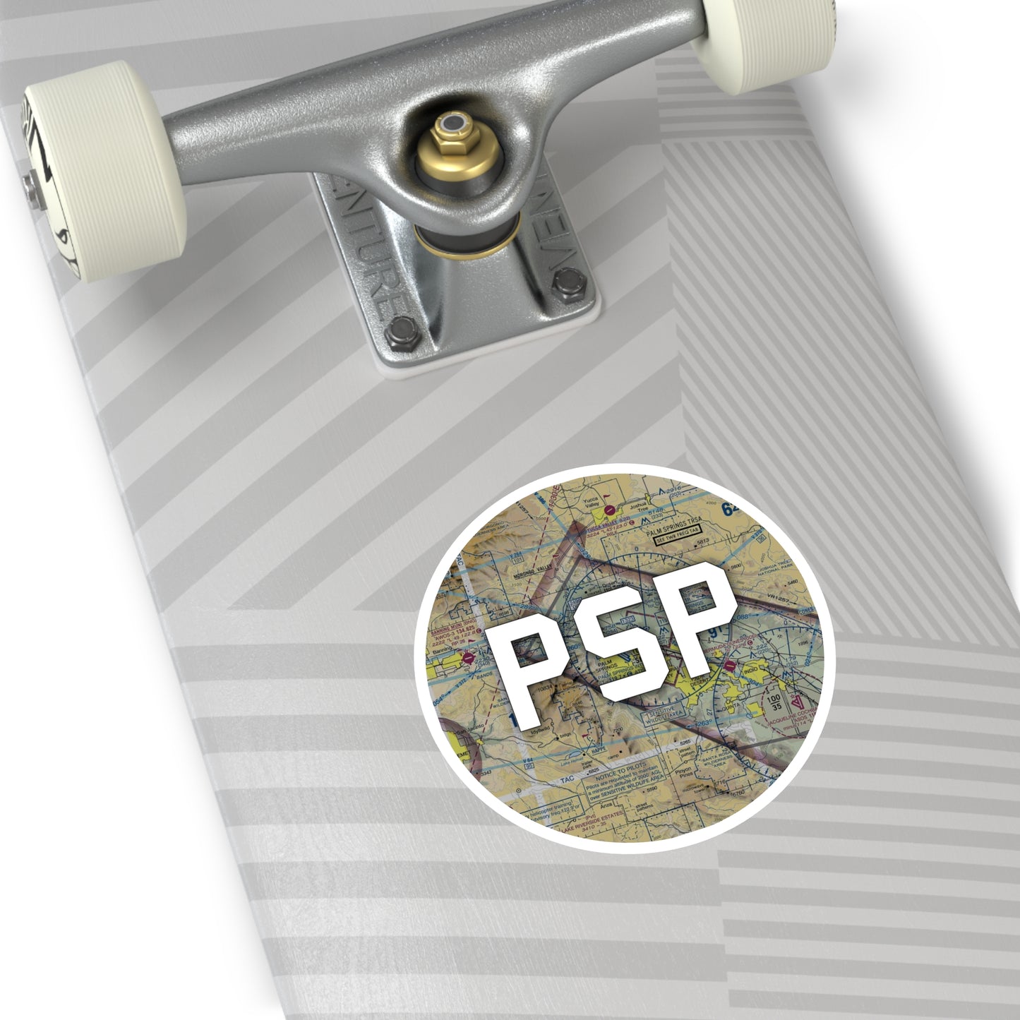 PSP Round Sticker | Palm Springs International Airport Sticker