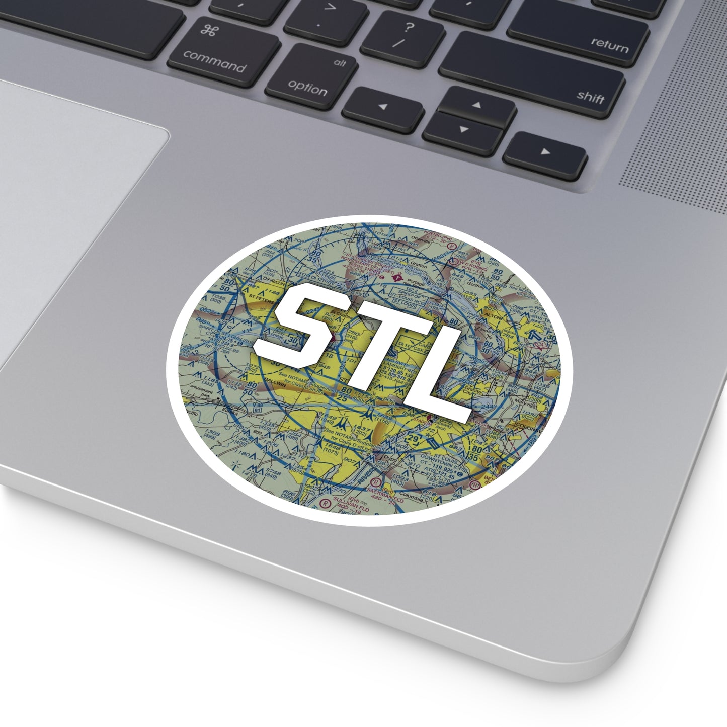 STL Round Sticker | St Louis Lambert International Airport Sticker