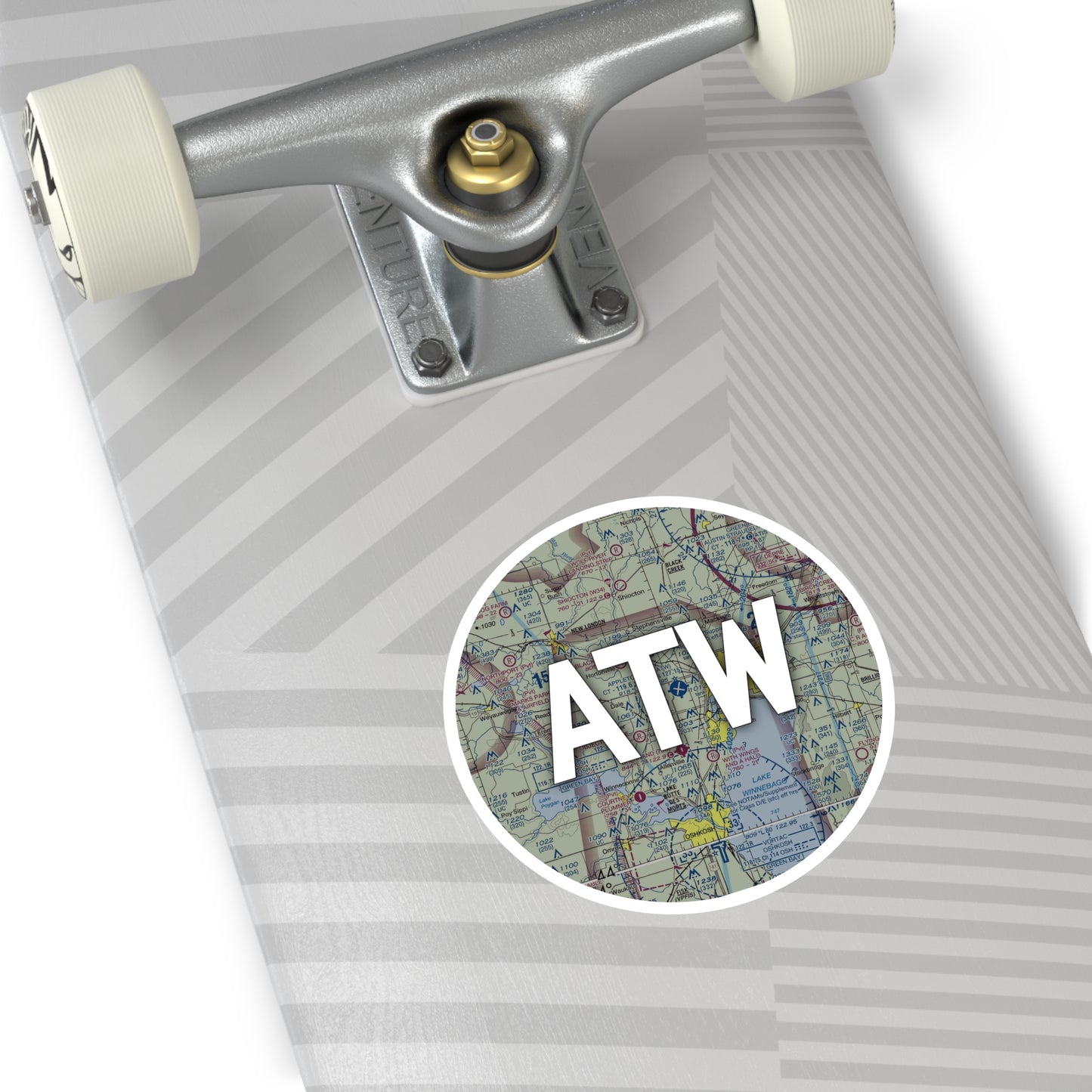 ATW Round Sticker | Appleton International Airport Sticker