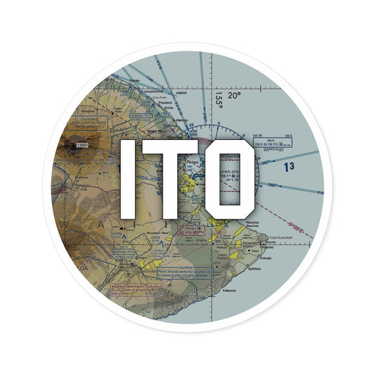 ITO Round Sticker | Hilo International Airport Sticker