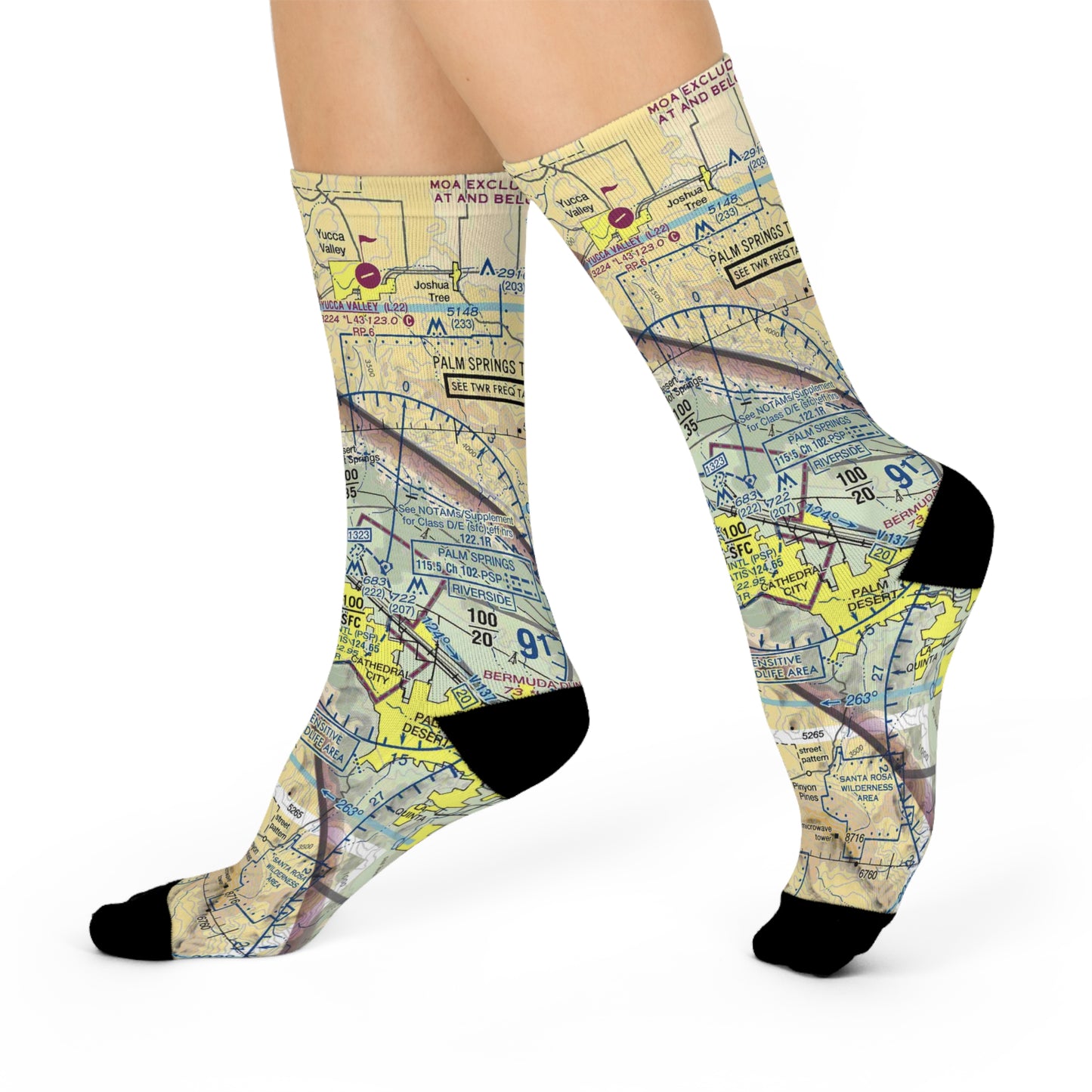 PSP Cushioned Crew Socks | Palm Springs International Airport Socks