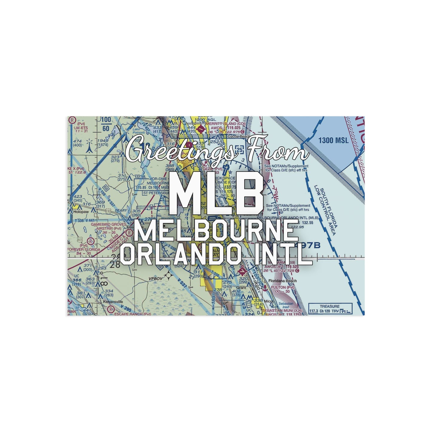MLB Postcard | Melbourne Orlando International Airport Card