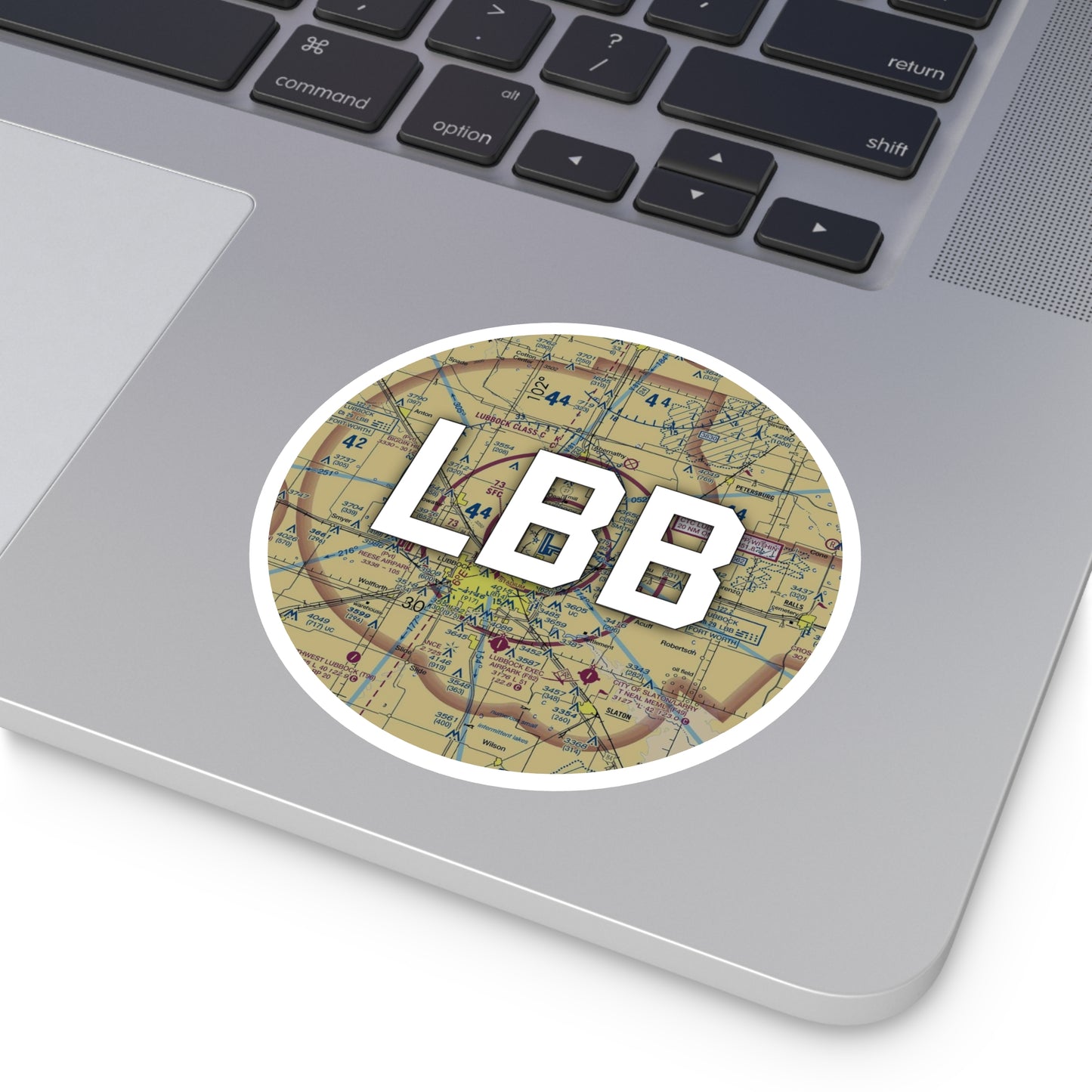 LBB Round Sticker | Lubbock Preston Smith International Airport Sticker