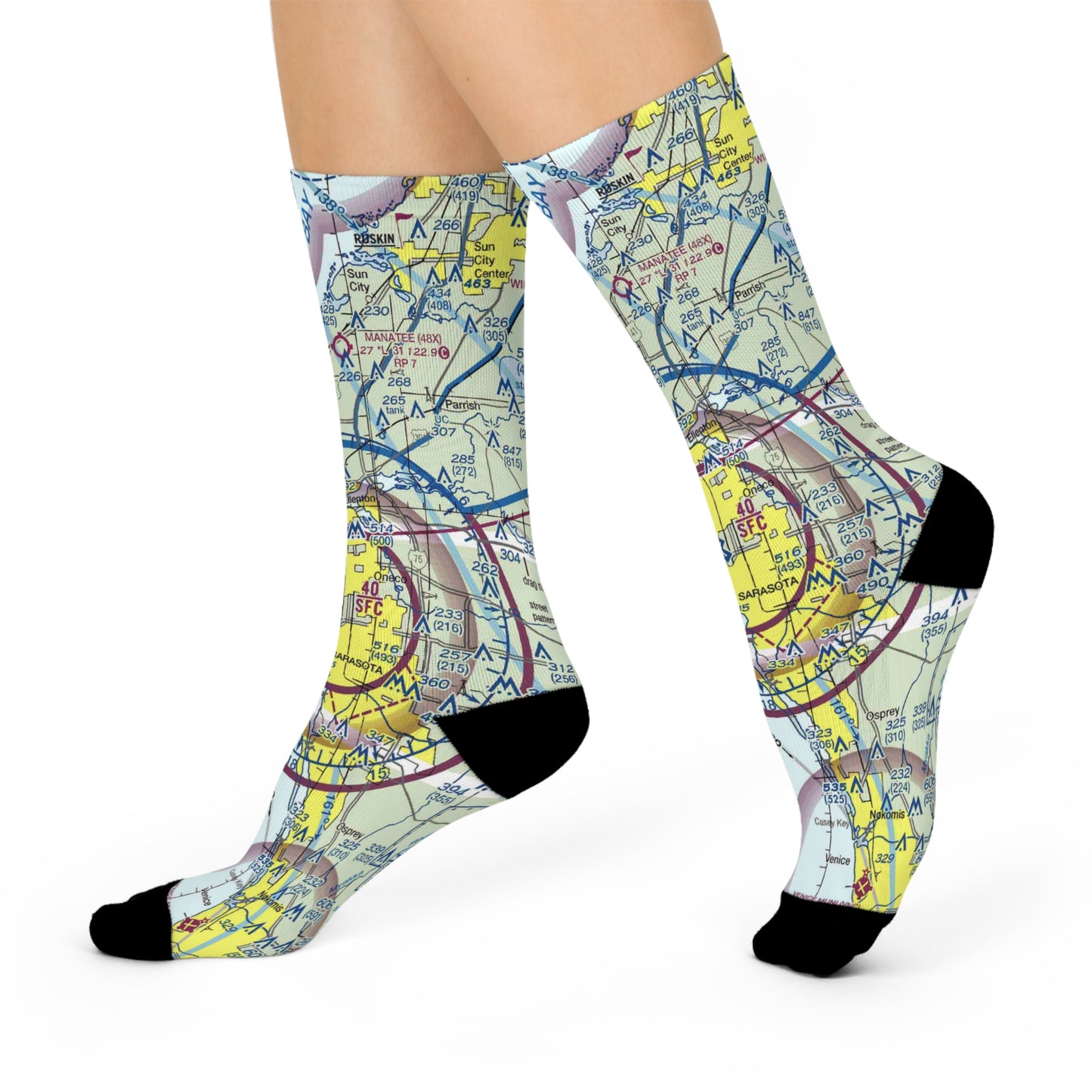 SRQ Cushioned Crew Socks | Sarasota/Bradenton International Airport Socks