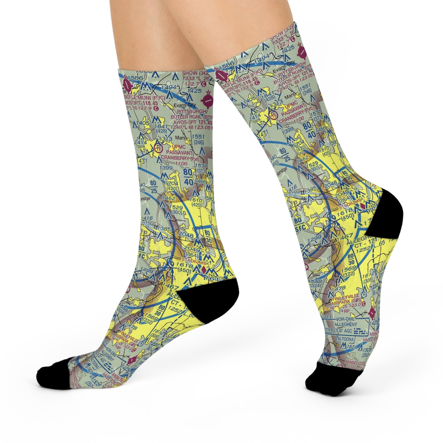 PIT Cushioned Crew Socks | Pittsburgh International Airport Socks