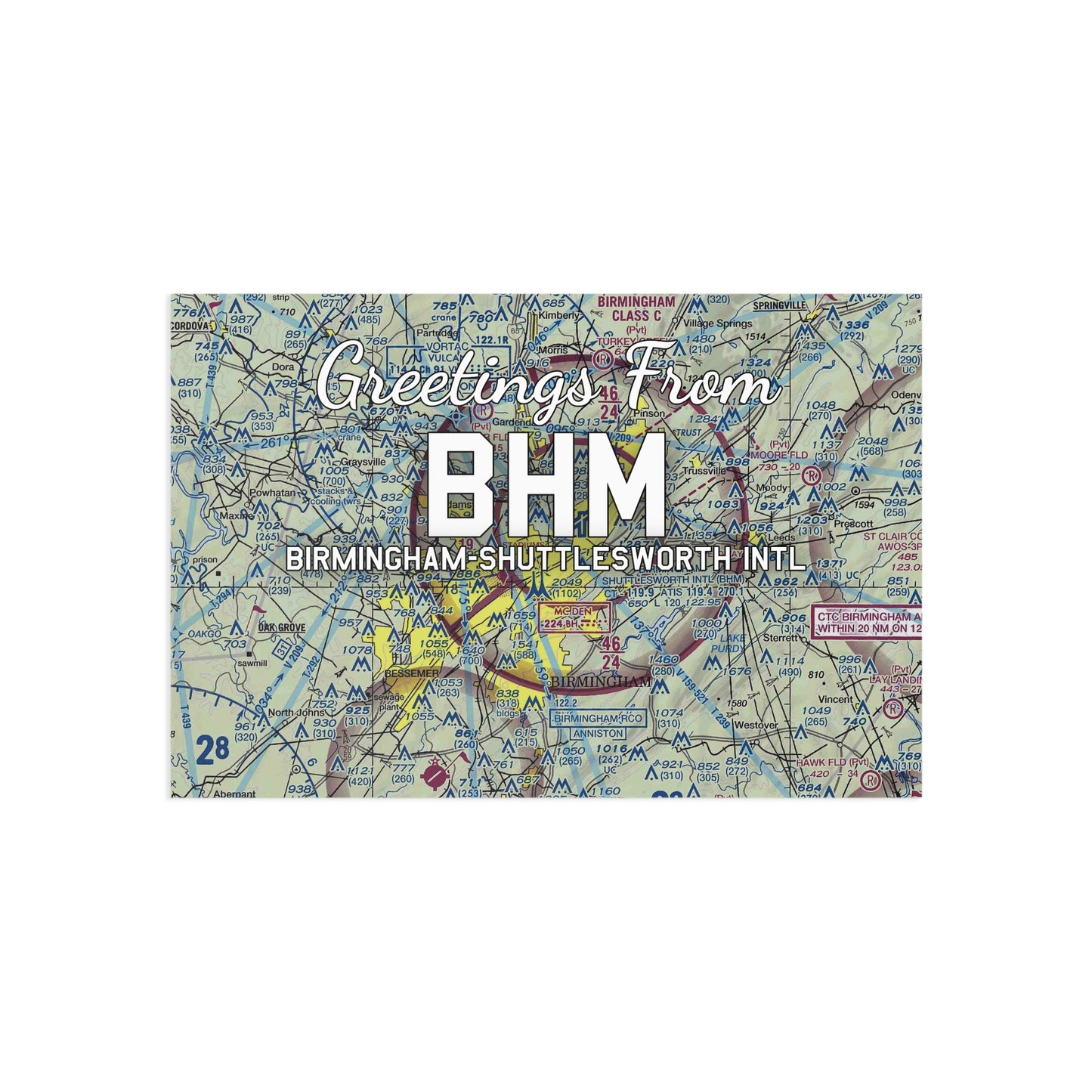 BHM Postcard | Birmingham-Shuttlesworth International Airport Card