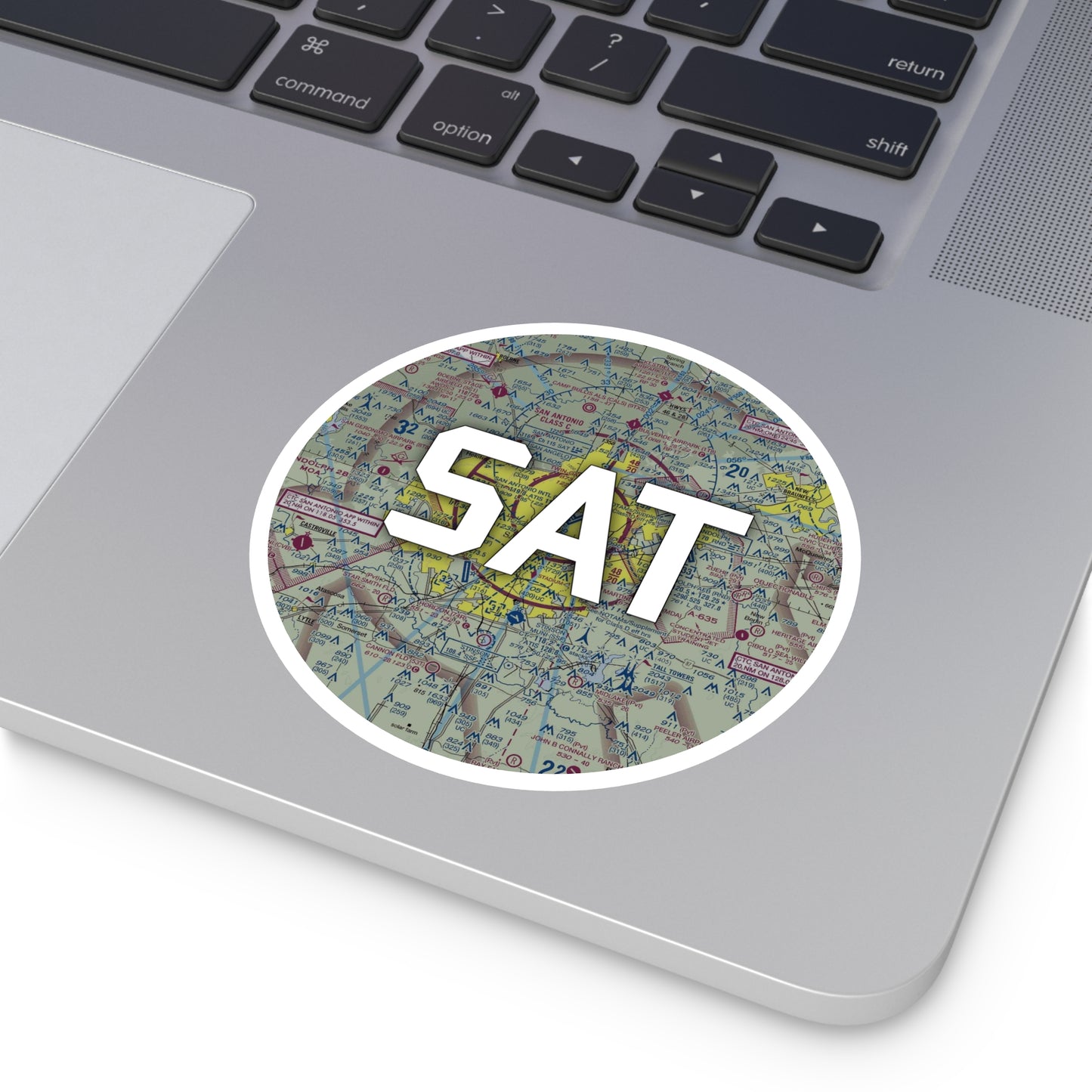 SAT Round Sticker | San Antonio International Airport Sticker