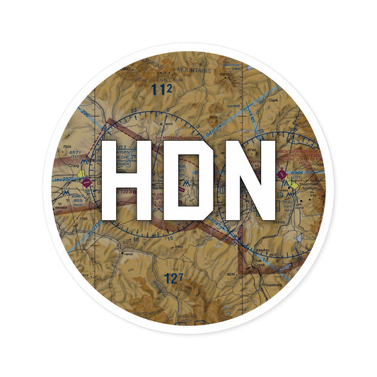 HDN Round Sticker | Yampa Valley Airport Sticker