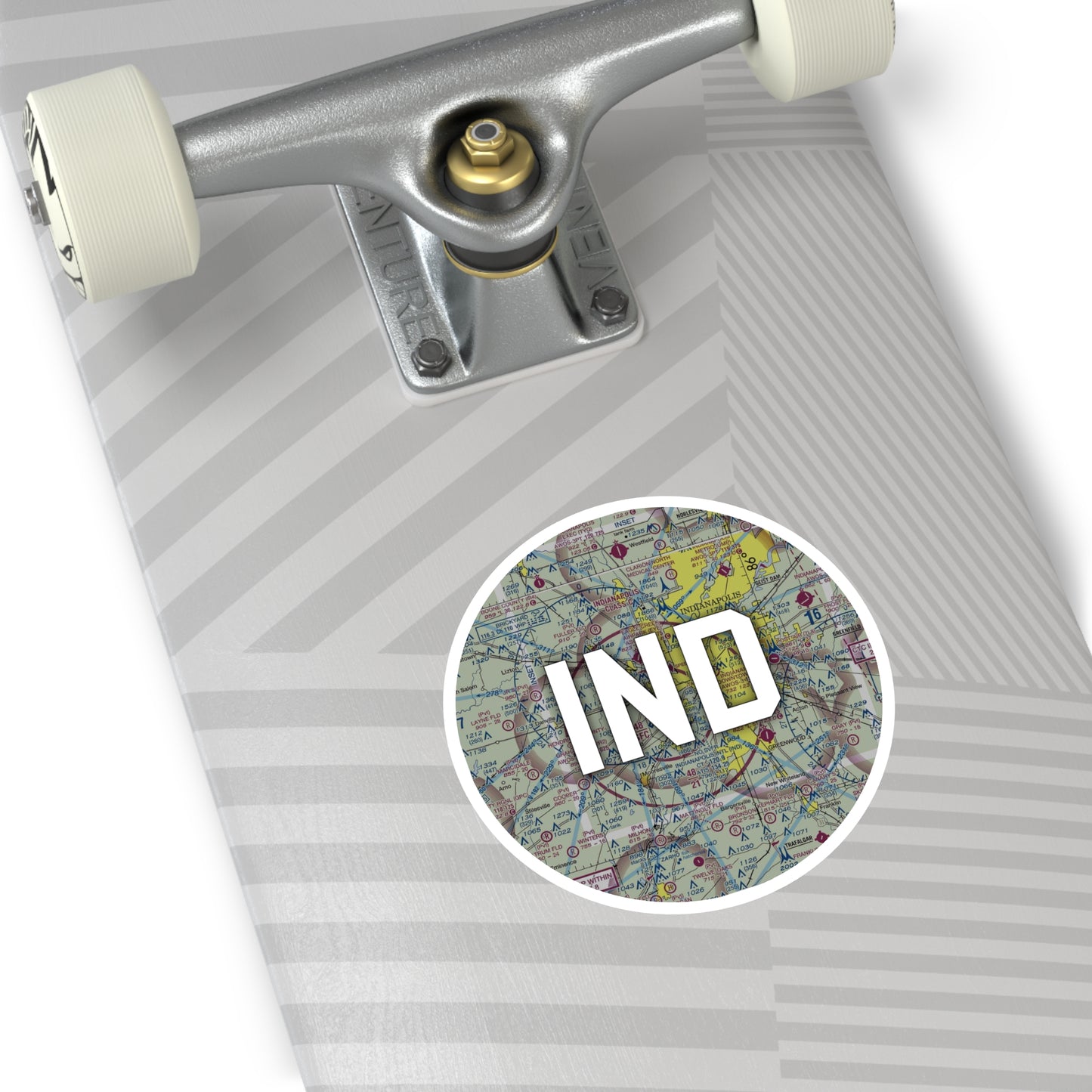 IND Round Sticker | Indianapolis International Airport Sticker