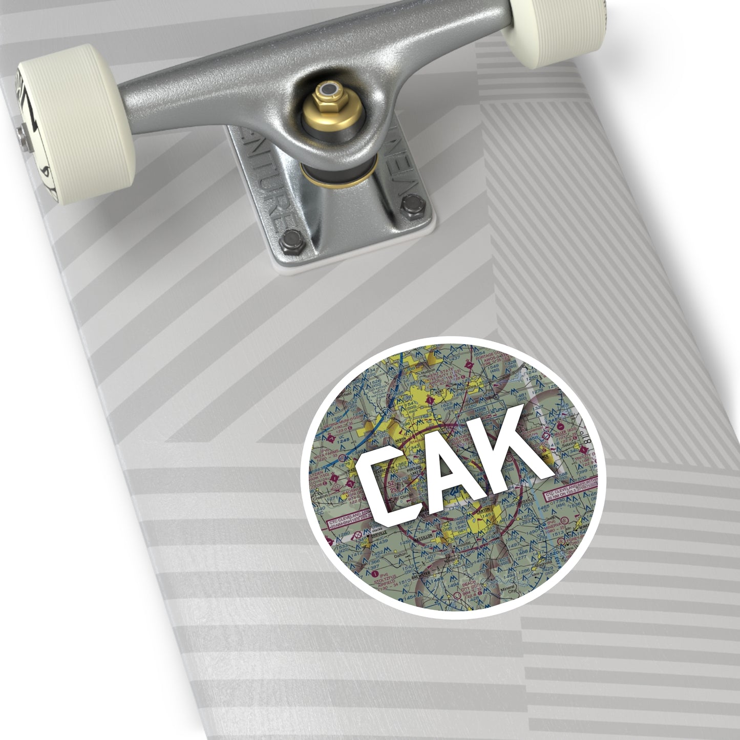 CAK Round Sticker | Akron-Canton Regional Airport Sticker