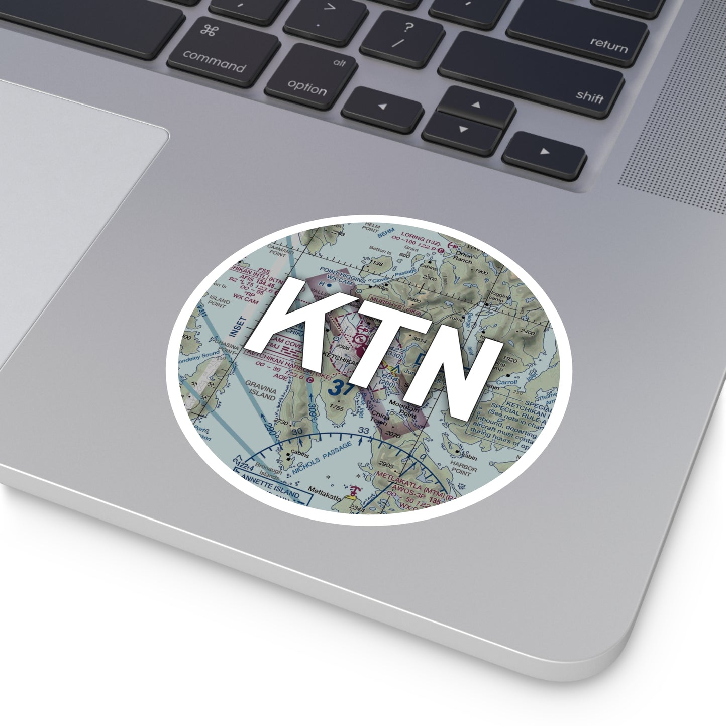 KTN Round Sticker | Ketchikan International Airport Sticker