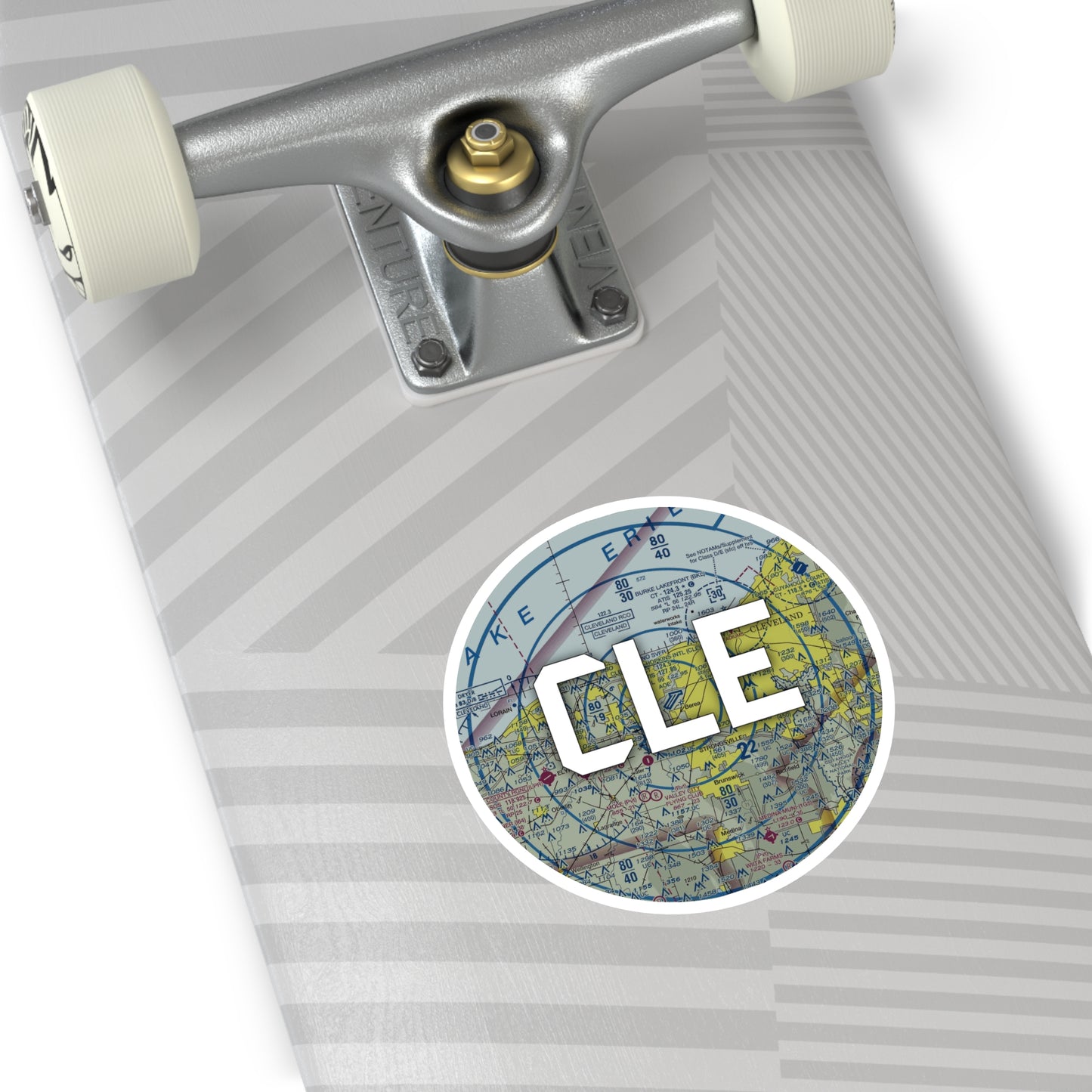 CLE Round Sticker | Cleveland-Hopkins International Airport Sticker