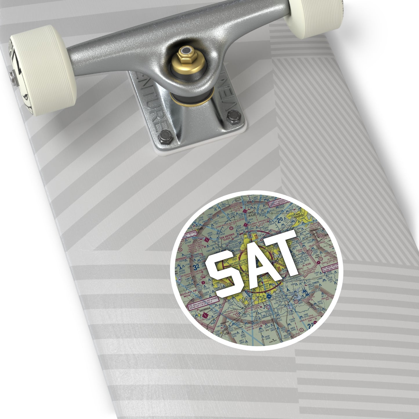 SAT Round Sticker | San Antonio International Airport Sticker